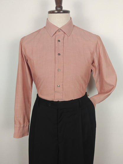 Camicia sartoriale in twill rosso/rosa cangiante - tg. S collo 39/40