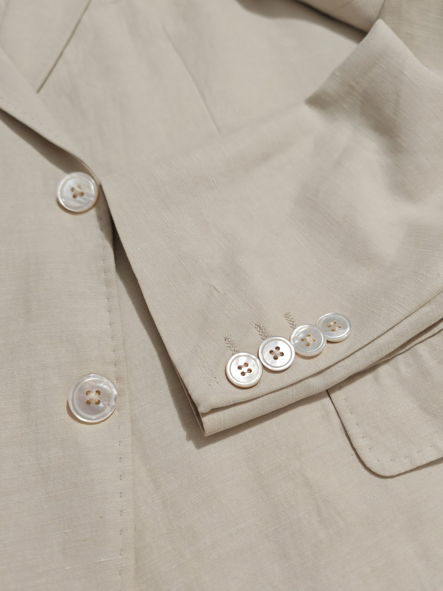 Giacca Armani Collezioni in seta e lino color avorio - tg. 52/54