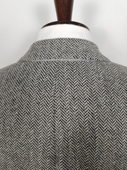 Giacca sartoriale anni '60/'70 in tweed spinato misto alpaca - tg. 56 lunga