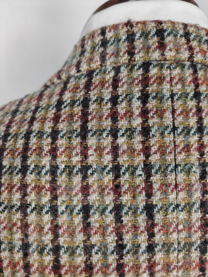 Giacca anni '80 in tweed pied-de-poule - tg. 50
