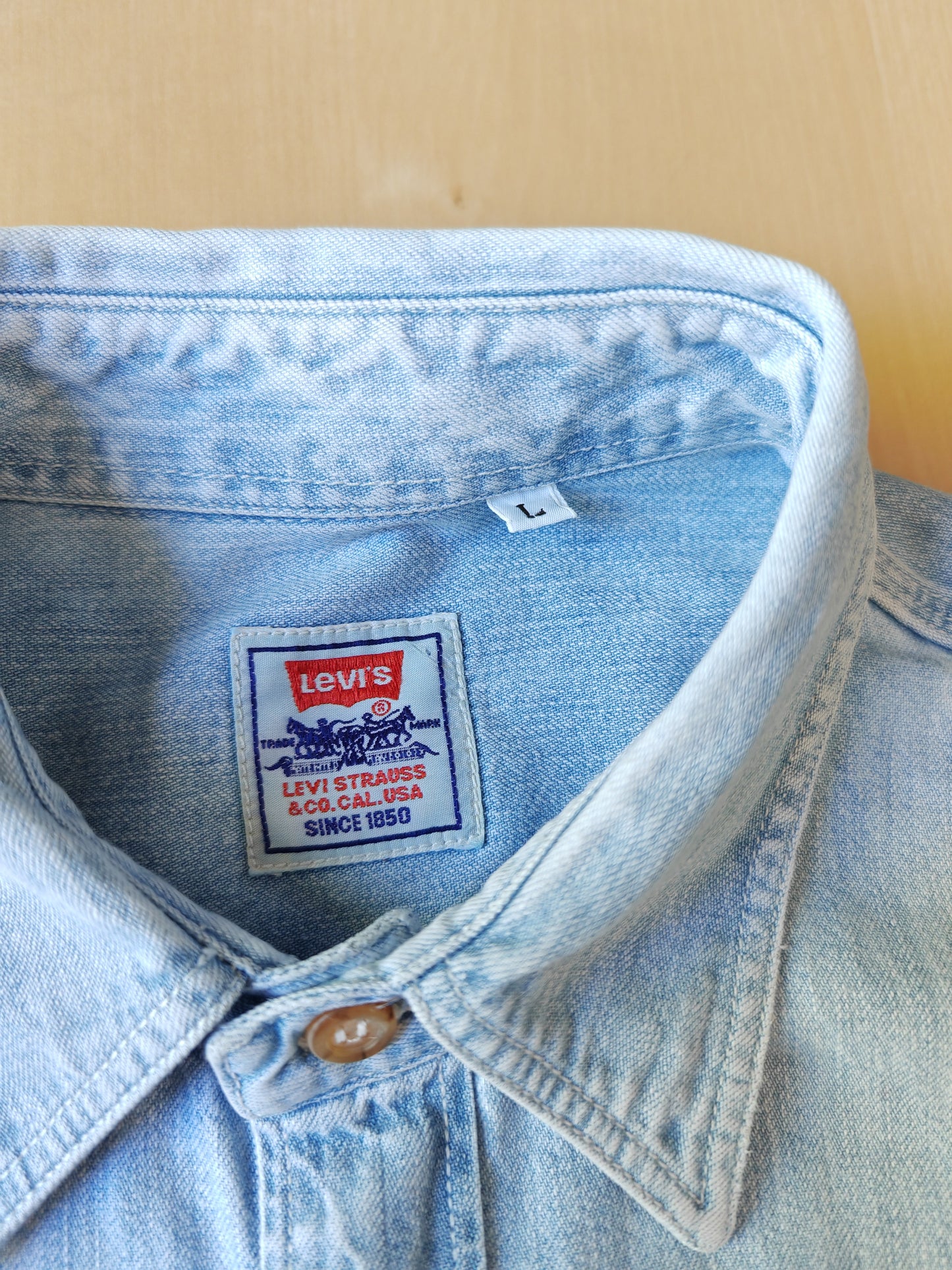 Camicia Levi's in denim, made in Italy 1997 - tg. L