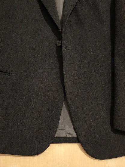Giacca sartoriale anni '50/'60 in flanella grigio antracite - tg. 46