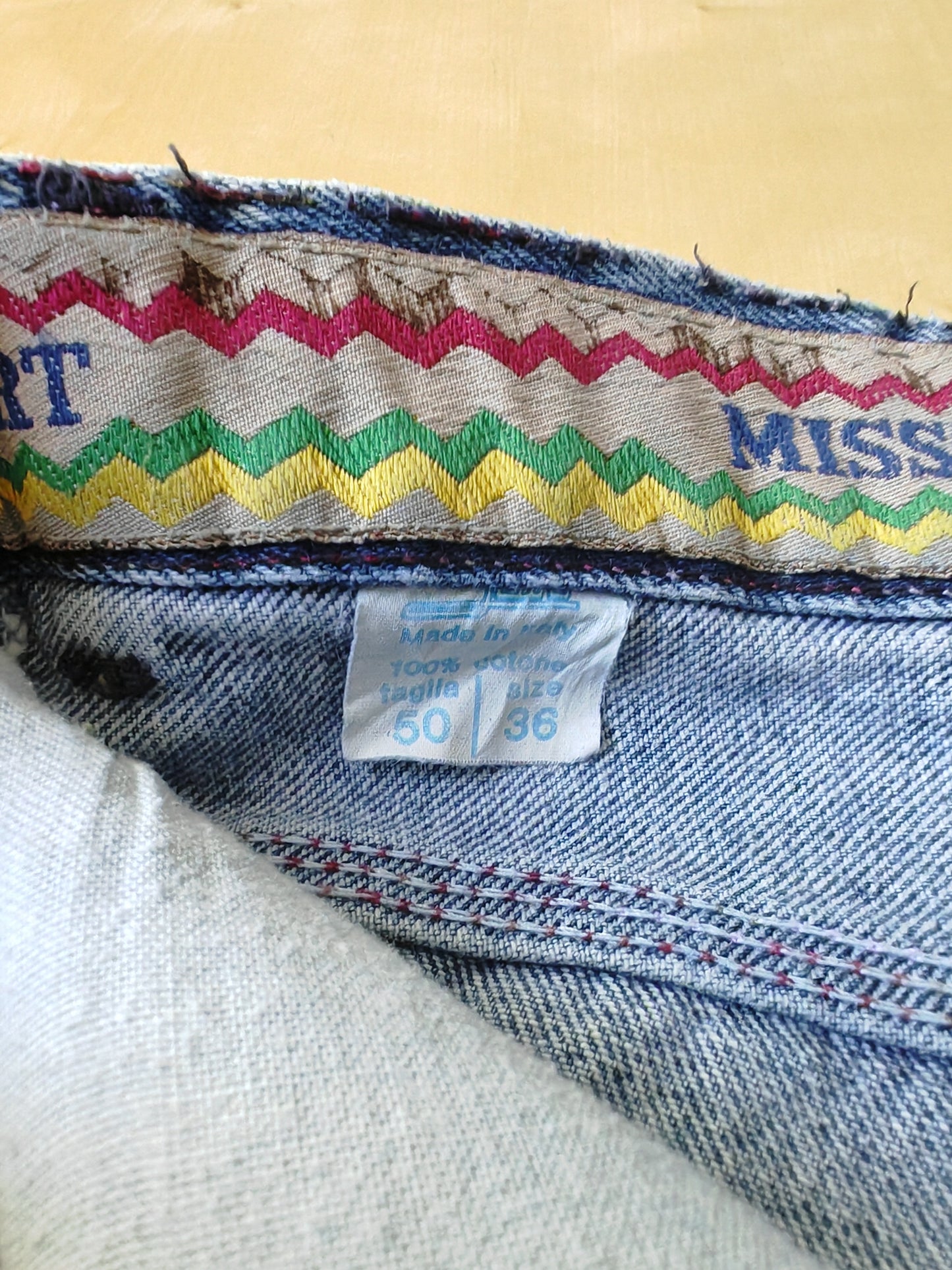 Pantaloncino jeans Missoni Sport anni '80 - tg. 48/50