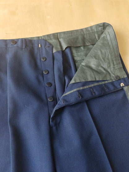 Completo sartoriale anni '60 twill di lana blu - tg. 50