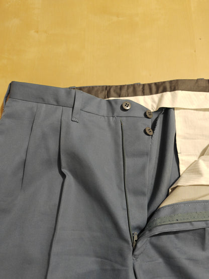 Pantalone sartoriale su misura in twill di cotone blu avio - tg. 48