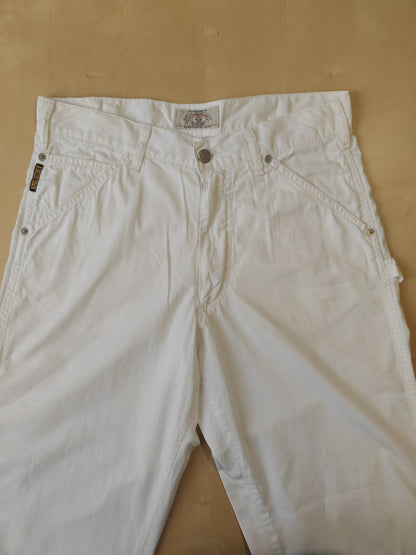 Pantalone bianco Armani Jeans anni '90 dettagli workwear - tg. 48