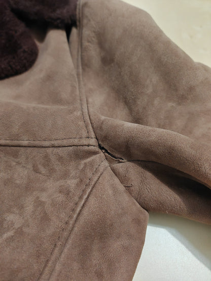 Montone shearling anni '70 marrone - L/XL