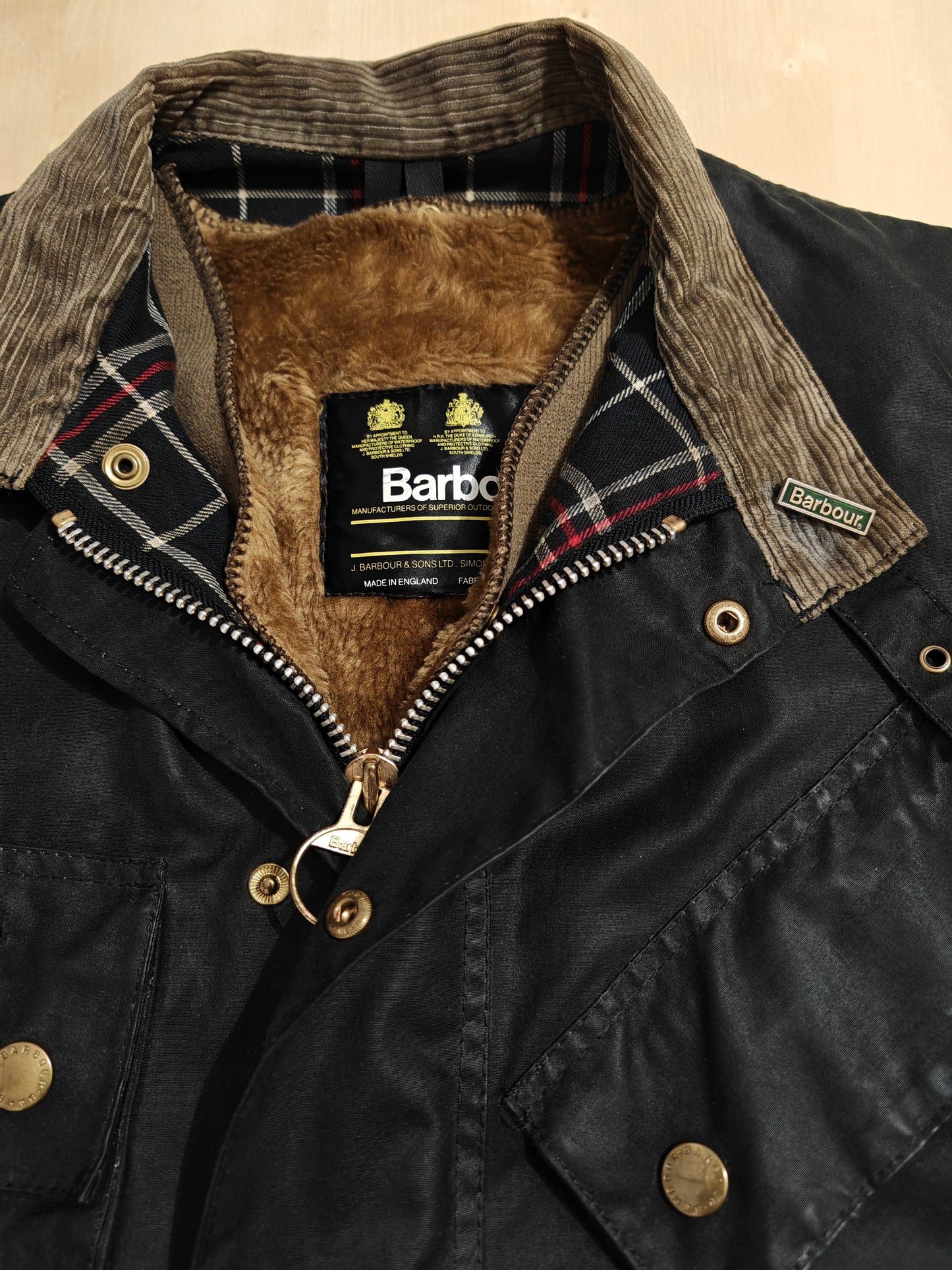 Barbour International 1995 nero, con imbottitura - C38/97 cm