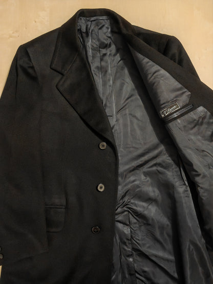 Cappotto sartoriale in panno di lana nero - tg. 50