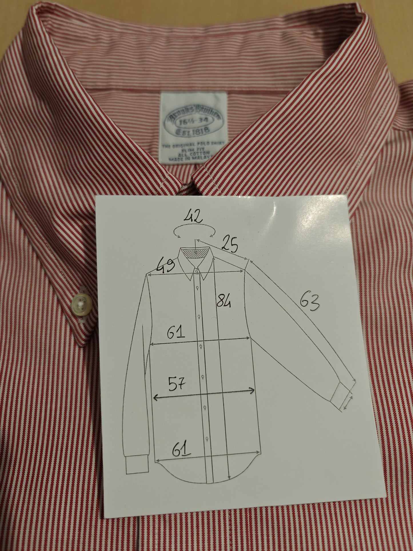 Camicia Brooks Brothers righe - tg. 16 1/2 (collo 42)