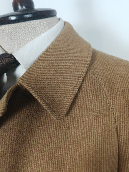 Cappotto raglan anni '70 in misto lana e cammello - tg. 46