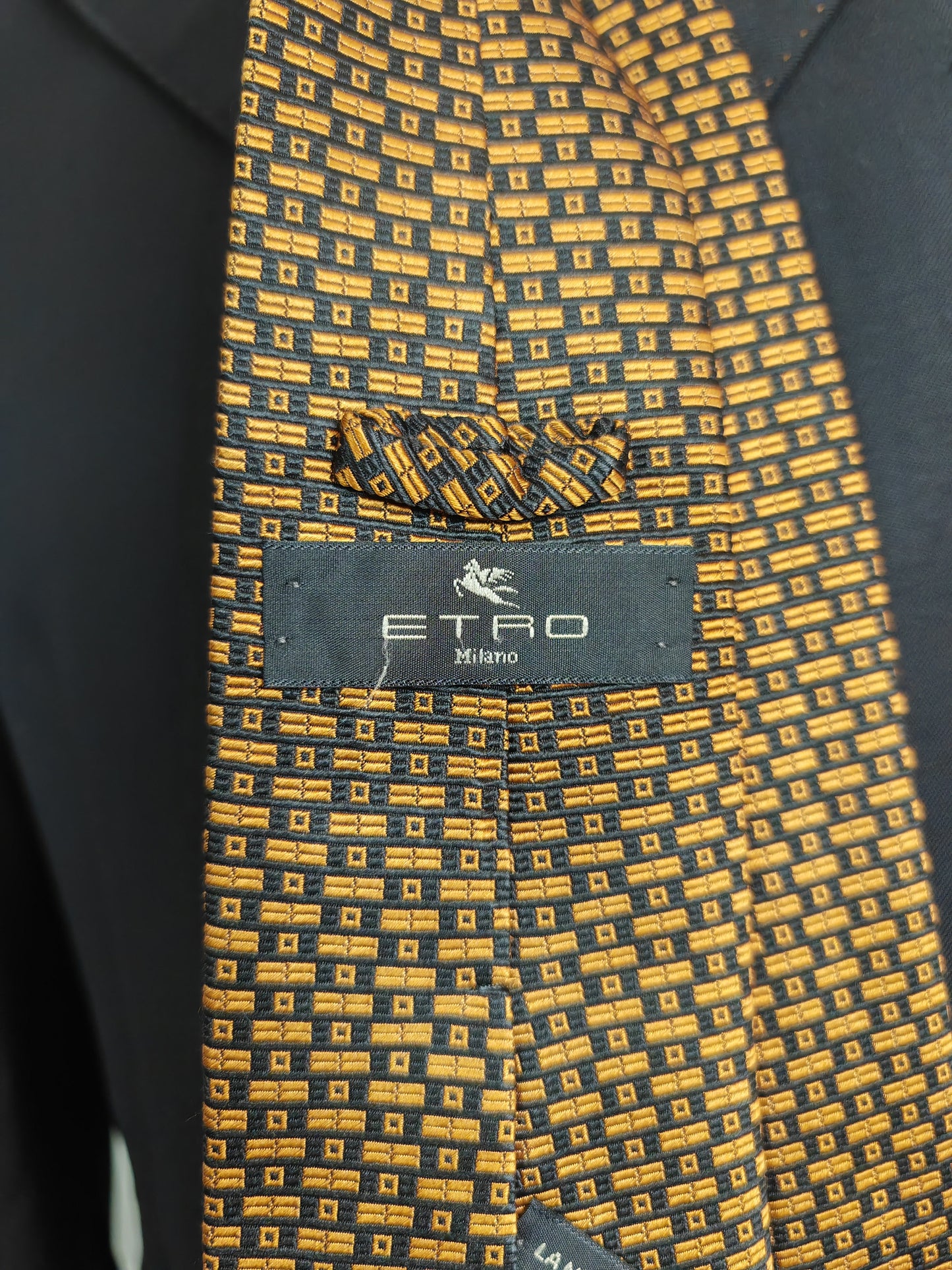 Etro, tie with geometric micro pattern