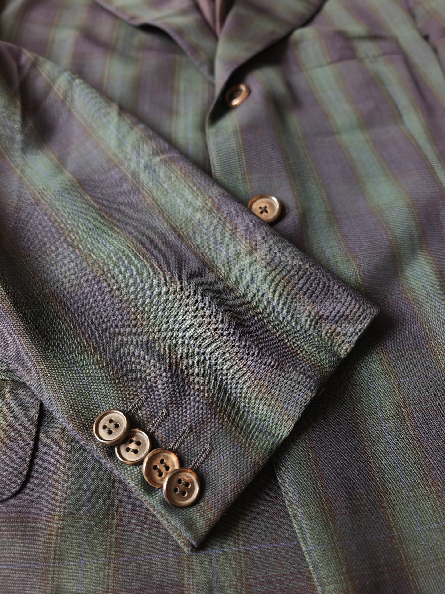 Giacca estiva Ermenegildo Zegna su misura in fresco lana tartan - tg. 50