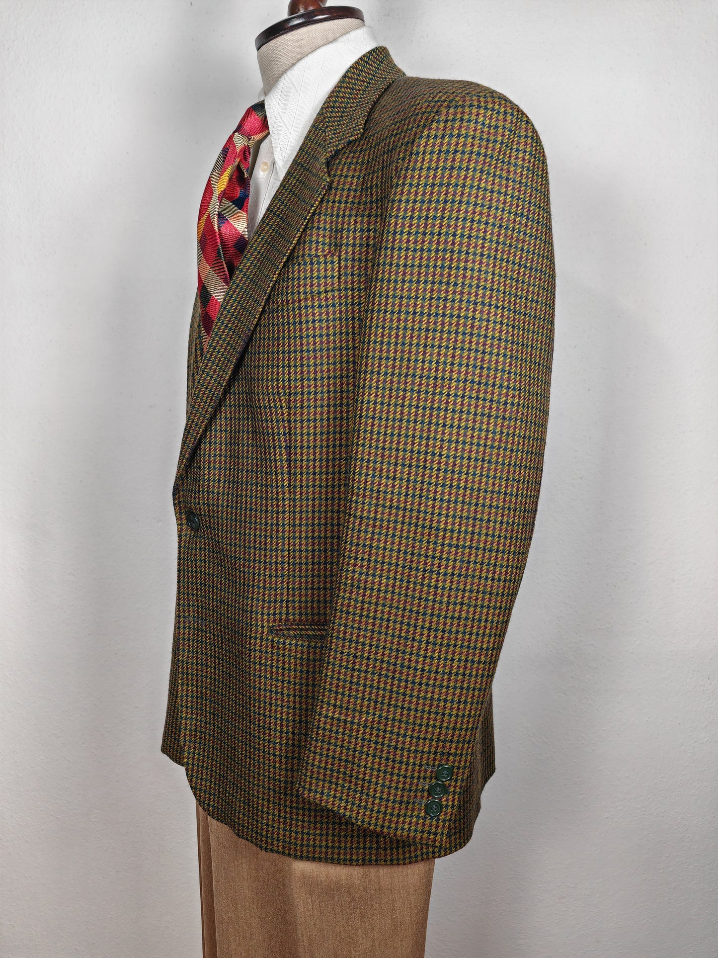 Giacca anni '80 pied-de-poule multicolore - tg. 48/50