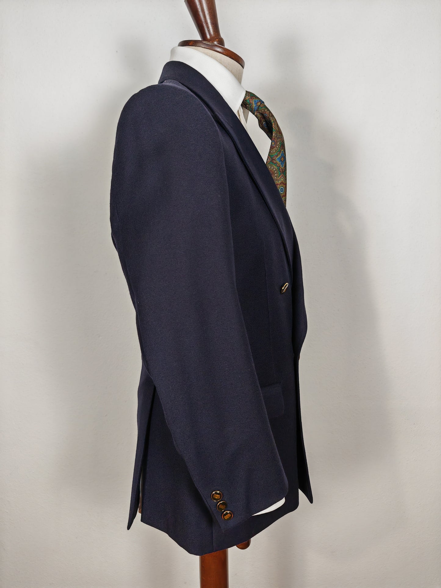 Blazer doppiopetto navy anni '80 - tg. 46 corta