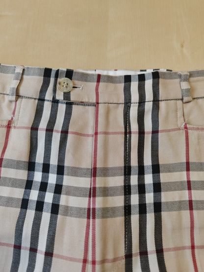 Pantaloni Burberry tartan check in cotone - tg. 46/48.