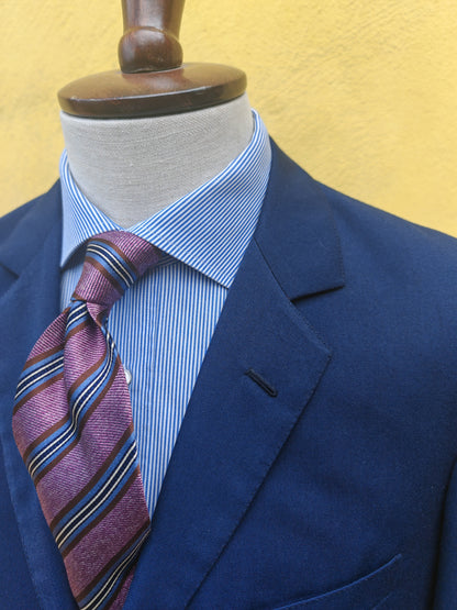 Completo sartoriale anni '60 twill di lana blu - tg. 50