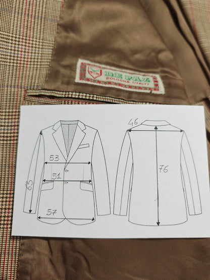 Giacca estiva De Paz 100% lino principe di Galles - tg. 48