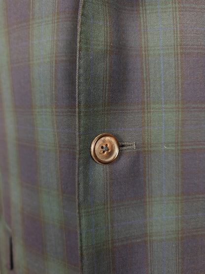 Giacca estiva Ermenegildo Zegna su misura in fresco lana tartan - tg. 50