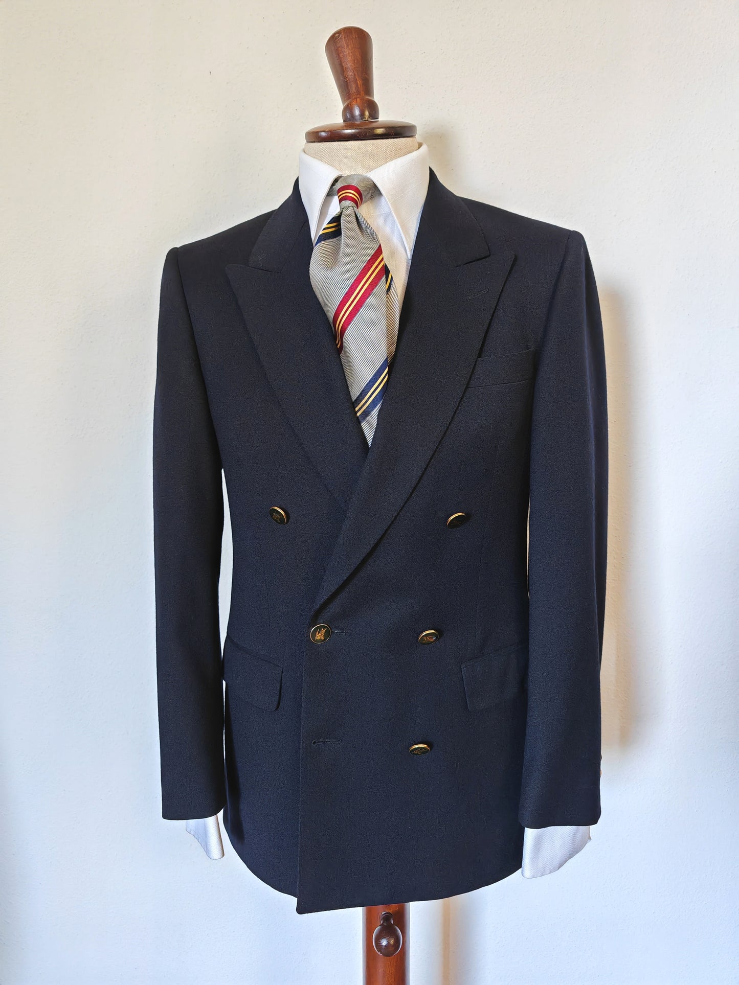 Blazer doppiopetto Burberrys anni '80 in stile navy - tg. 46