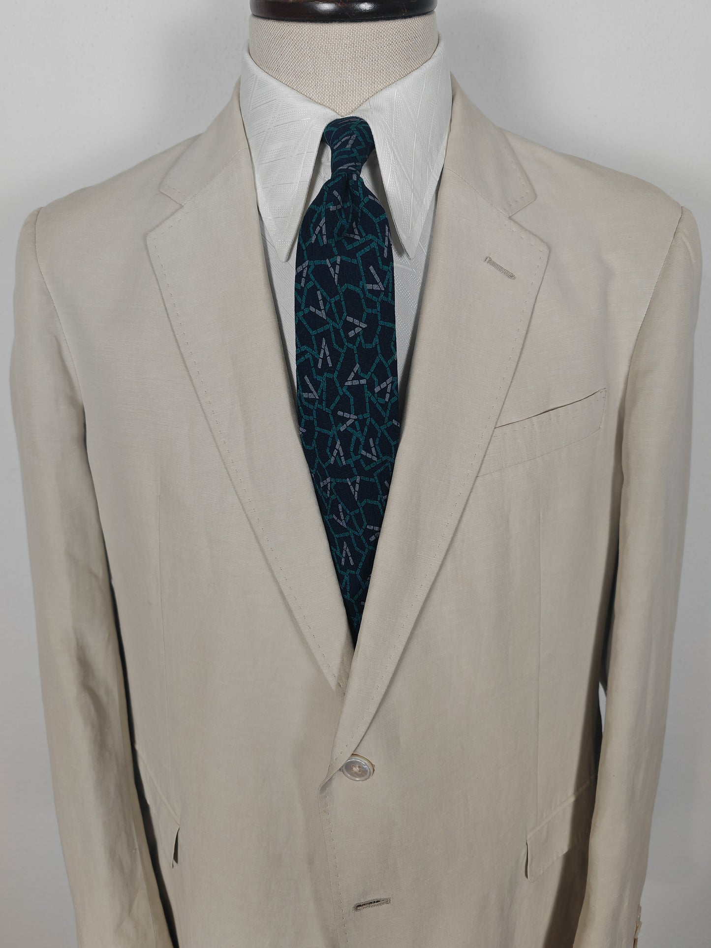 Giacca Armani Collezioni in seta e lino color avorio - tg. 52/54