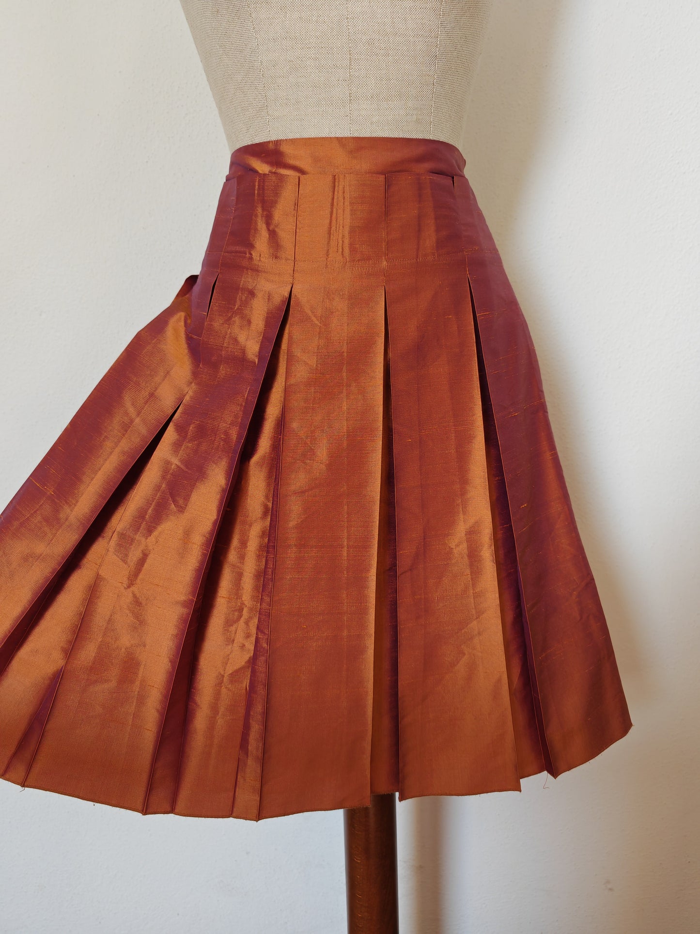 Max & Co., 100% silk pleated skirt