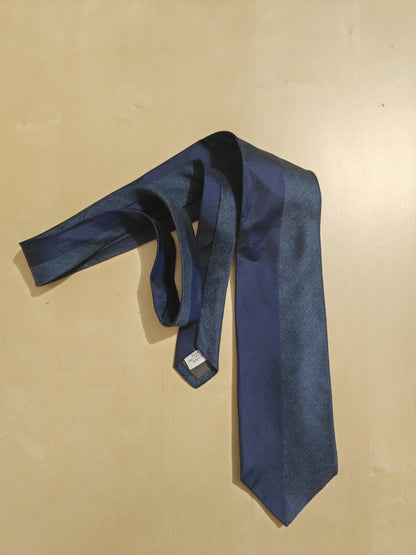 Cravatta Romeo Gigli blu in seta e lino