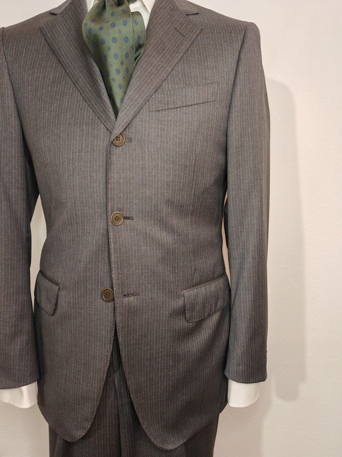 Completo Boggi tessuto Loro Piana super 120S, grigio gessato - tg. 46