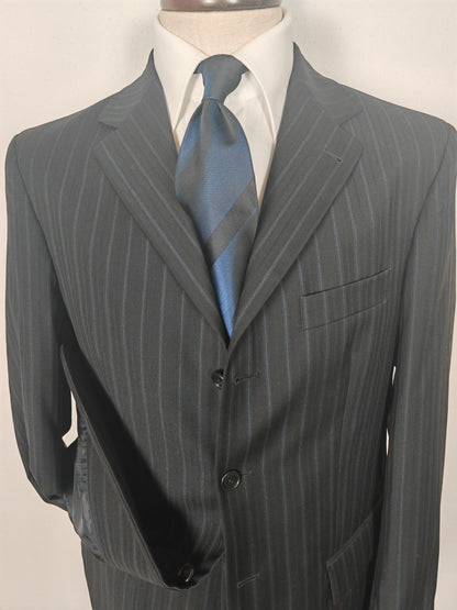 Completo anni '90 blu notte gessato - tg. 50