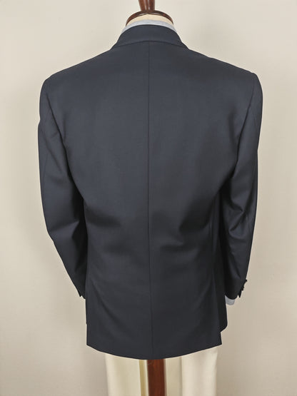 Blazer navy doppiopetto in twill pettinato - tg. 48