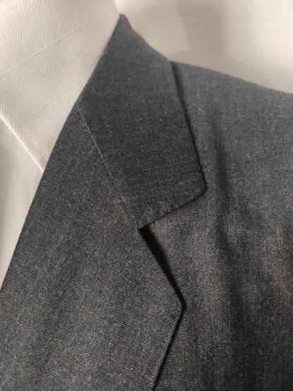 Giacca doppiopetto 2×1 in flanella grigia (full canvas) - tg. 50