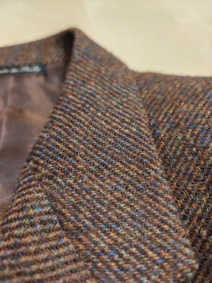 Giacca Pal Zileri in tweed irlandese marrone bottonato - tg. 50