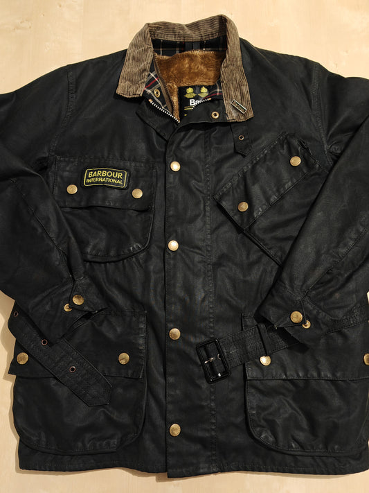 Barbour International 1995 nero, con imbottitura - C38/97 cm