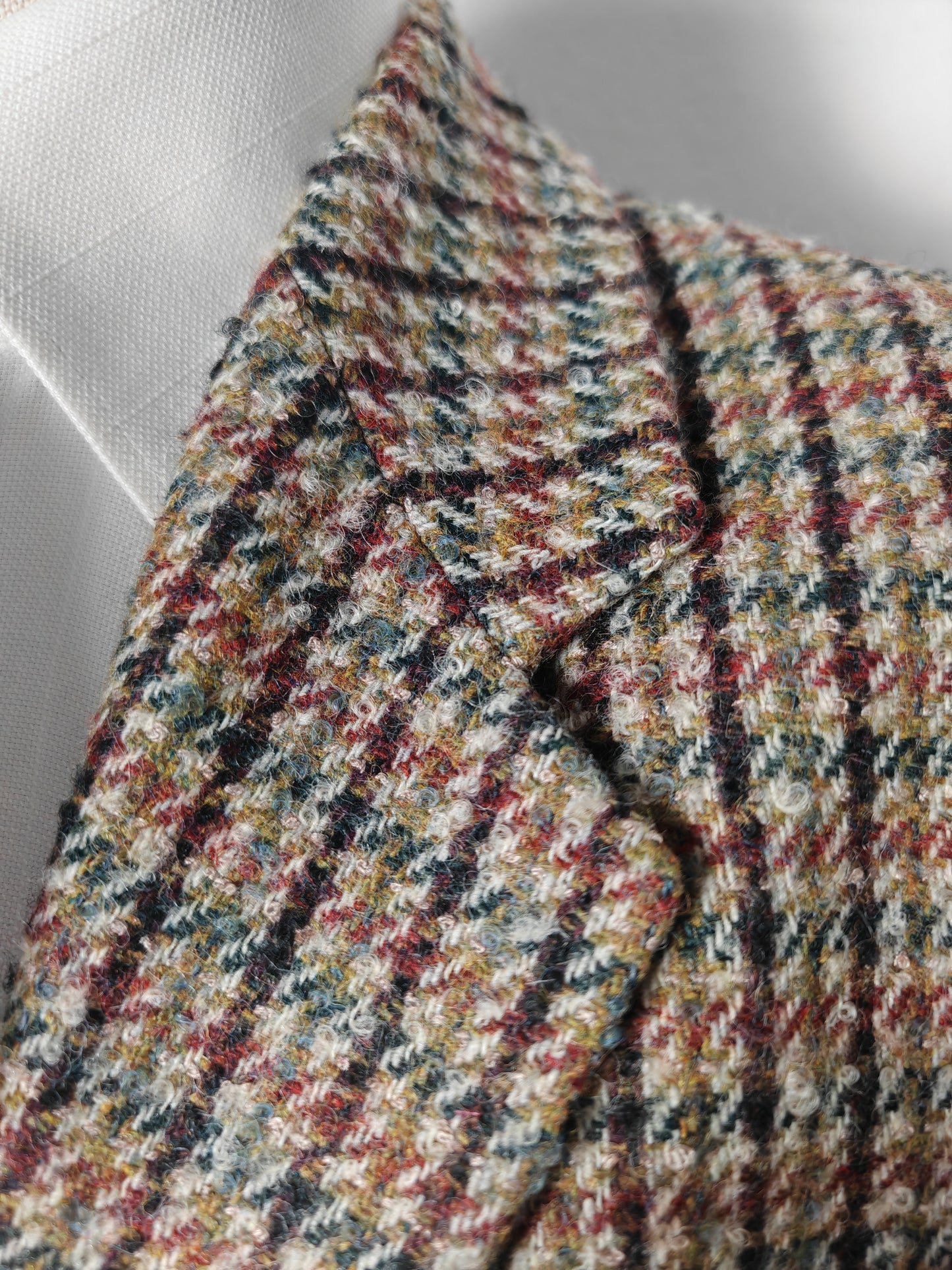 Giacca anni '80 in tweed pied-de-poule - tg. 50