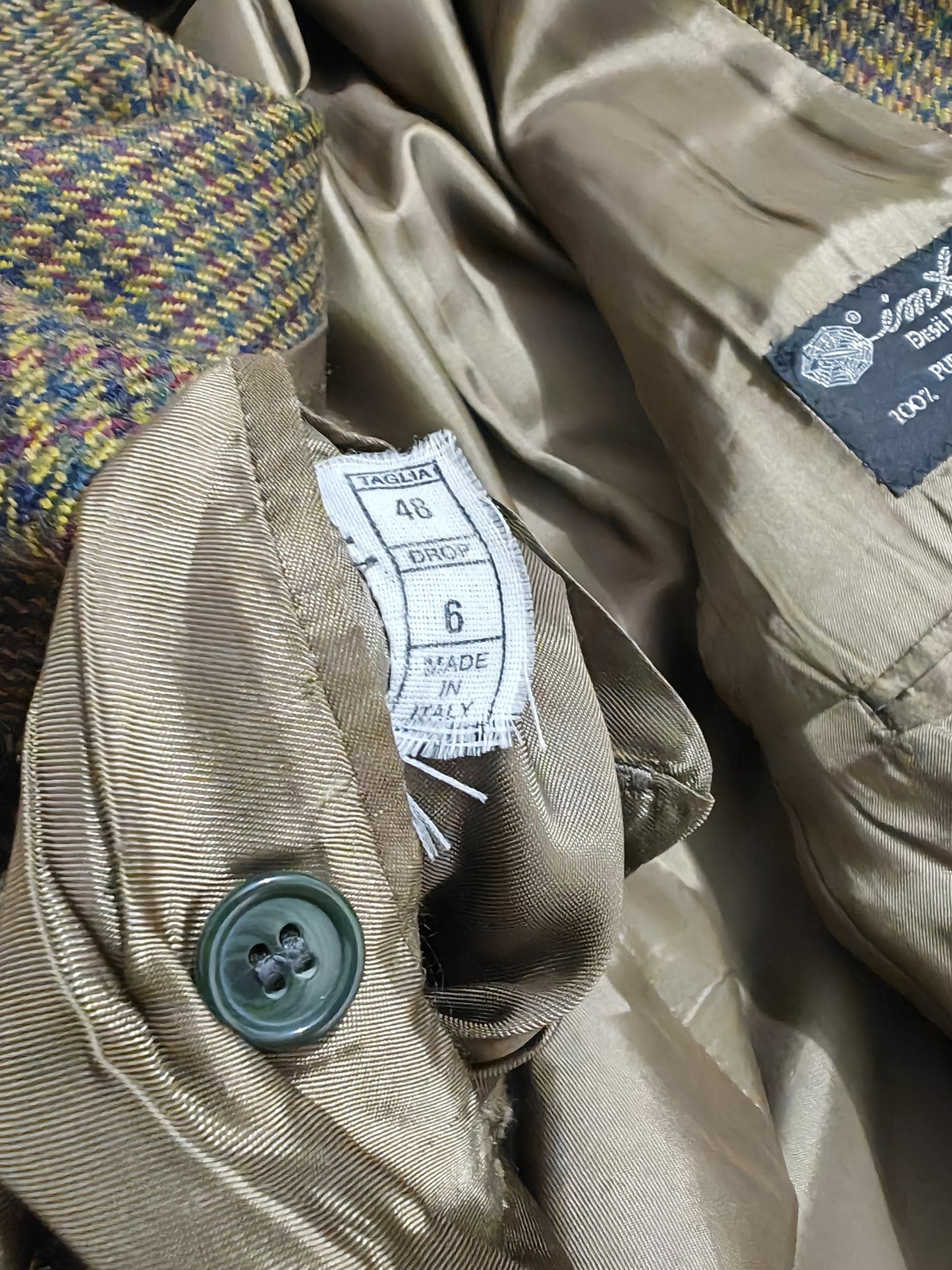 Giacca anni '80 pied-de-poule multicolore - tg. 48/50