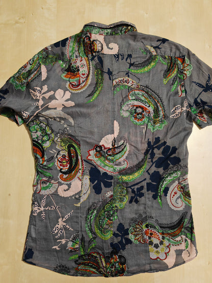 Camicia Dries Van Noten maniche corte floreale - M slim