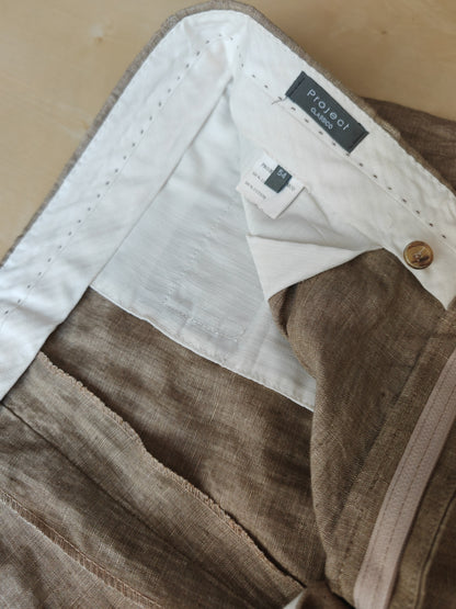 Completo in puro lino color corda - tg. 54