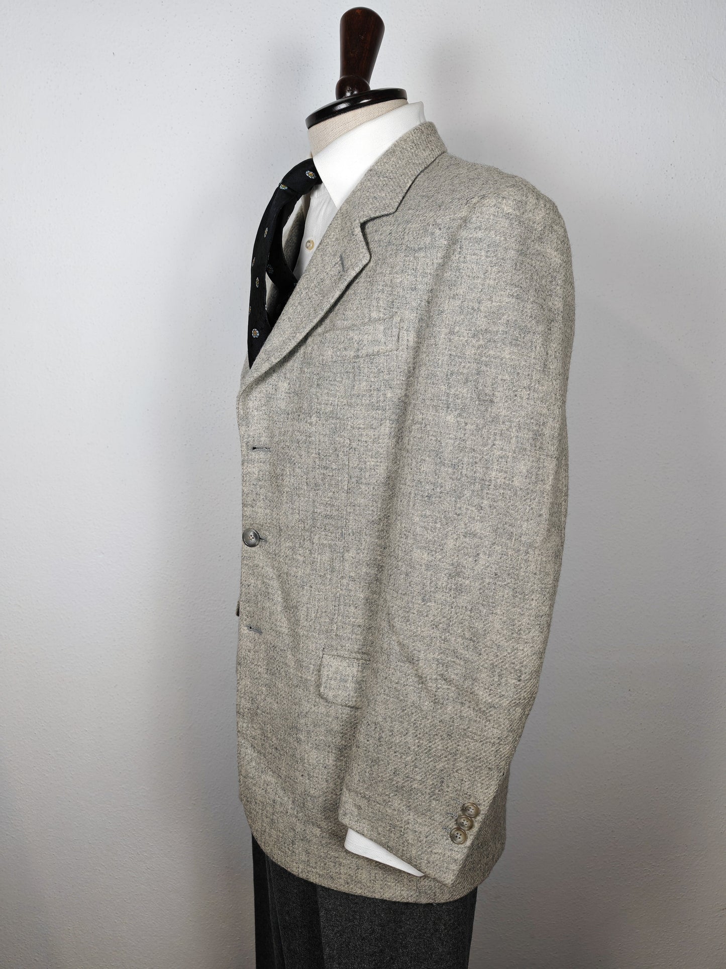 Giacca Fendi anni '90 in tweed grigio chiaro - tg. 48