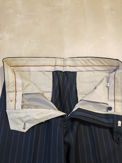 Completo anni '90 blu notte gessato - tg. 50