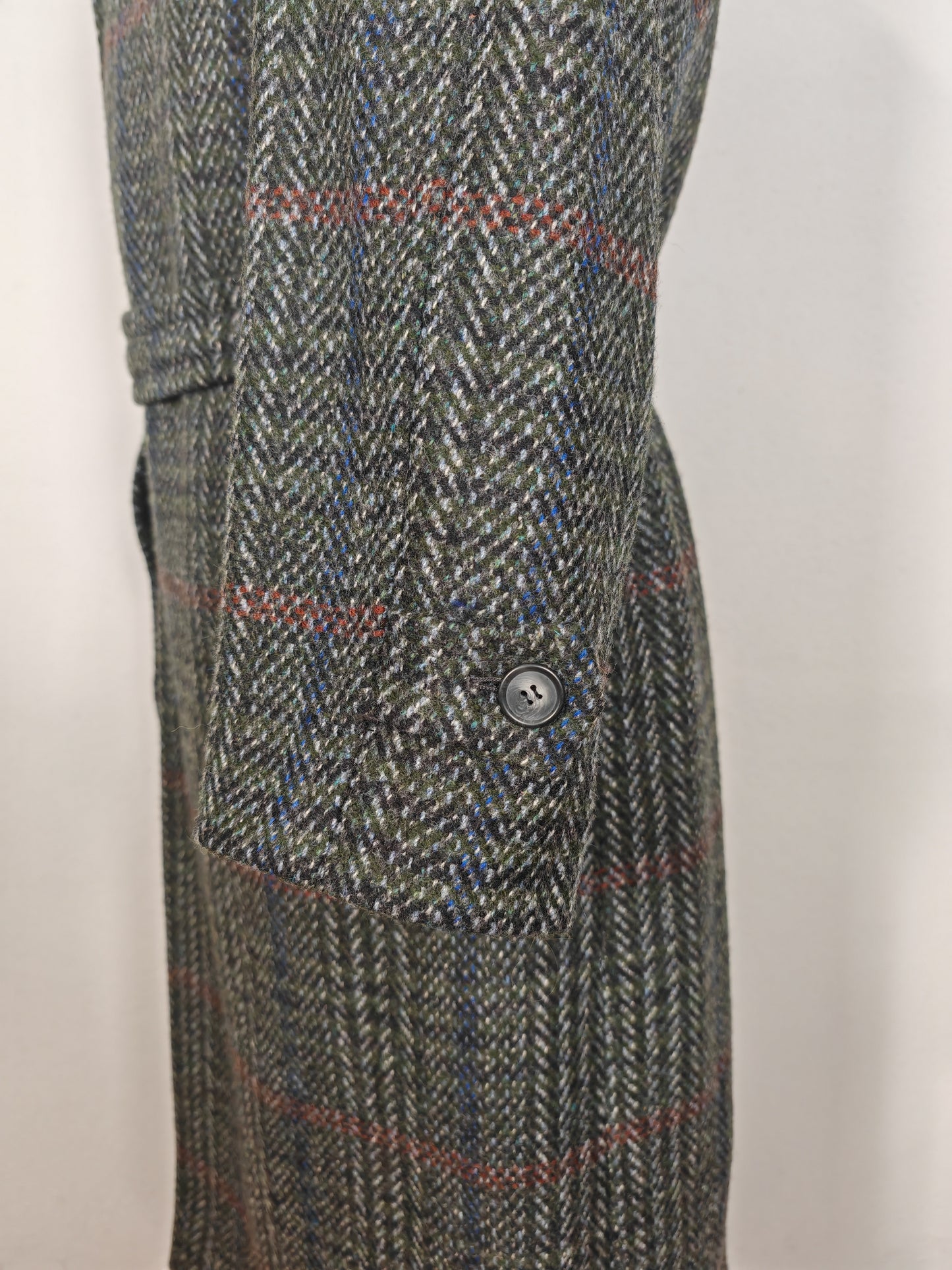 Cappotto raglan anni '80 in tweed scozzese Kynoch - tg. 48-52