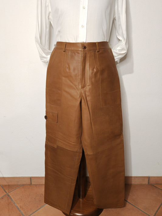 Pantalone anni '80 Nazareno Gabrielli in vera pelle - tg. 48