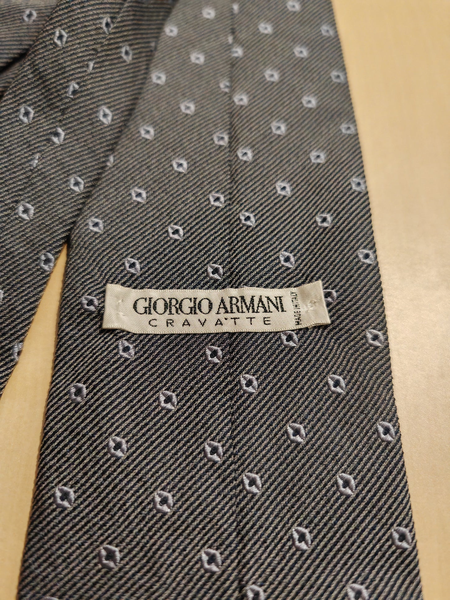 Armani ribbed silk tie