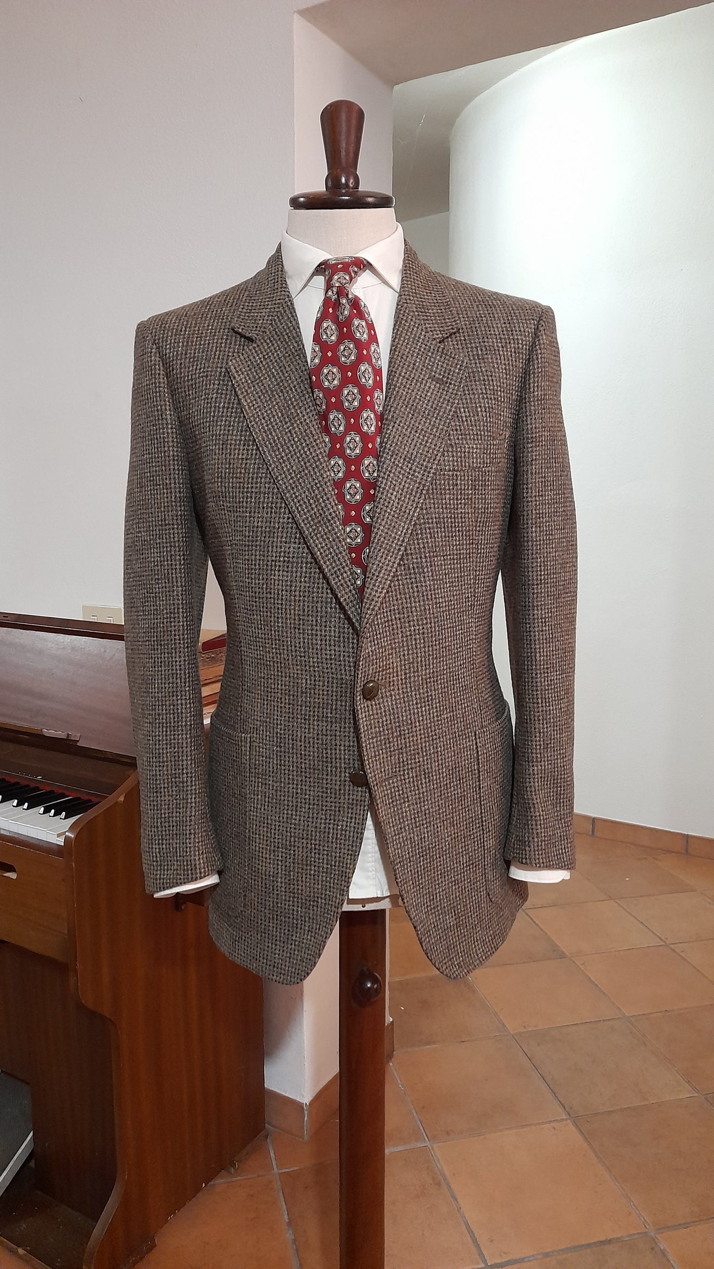 Giacca due bottoni in tweed inglese