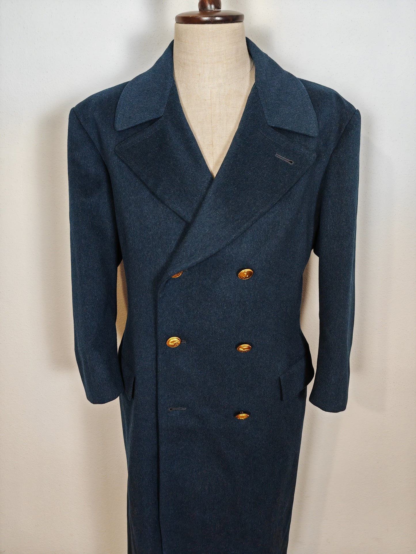 Cappotto Aeronautica Militare italiana doppiopetto, anni '70/'80 - tg. 48