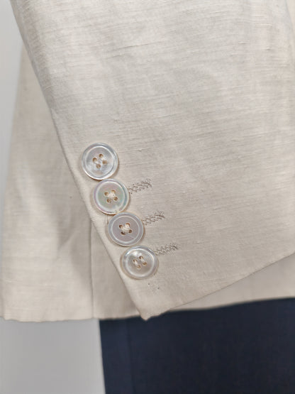 Giacca Armani Collezioni in seta e lino color avorio - tg. 52/54