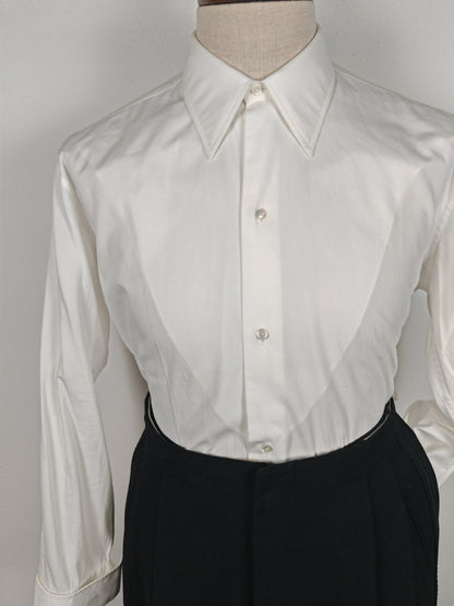 Camicia da smoking anni '70 con collo italiano - tg. M collo 40