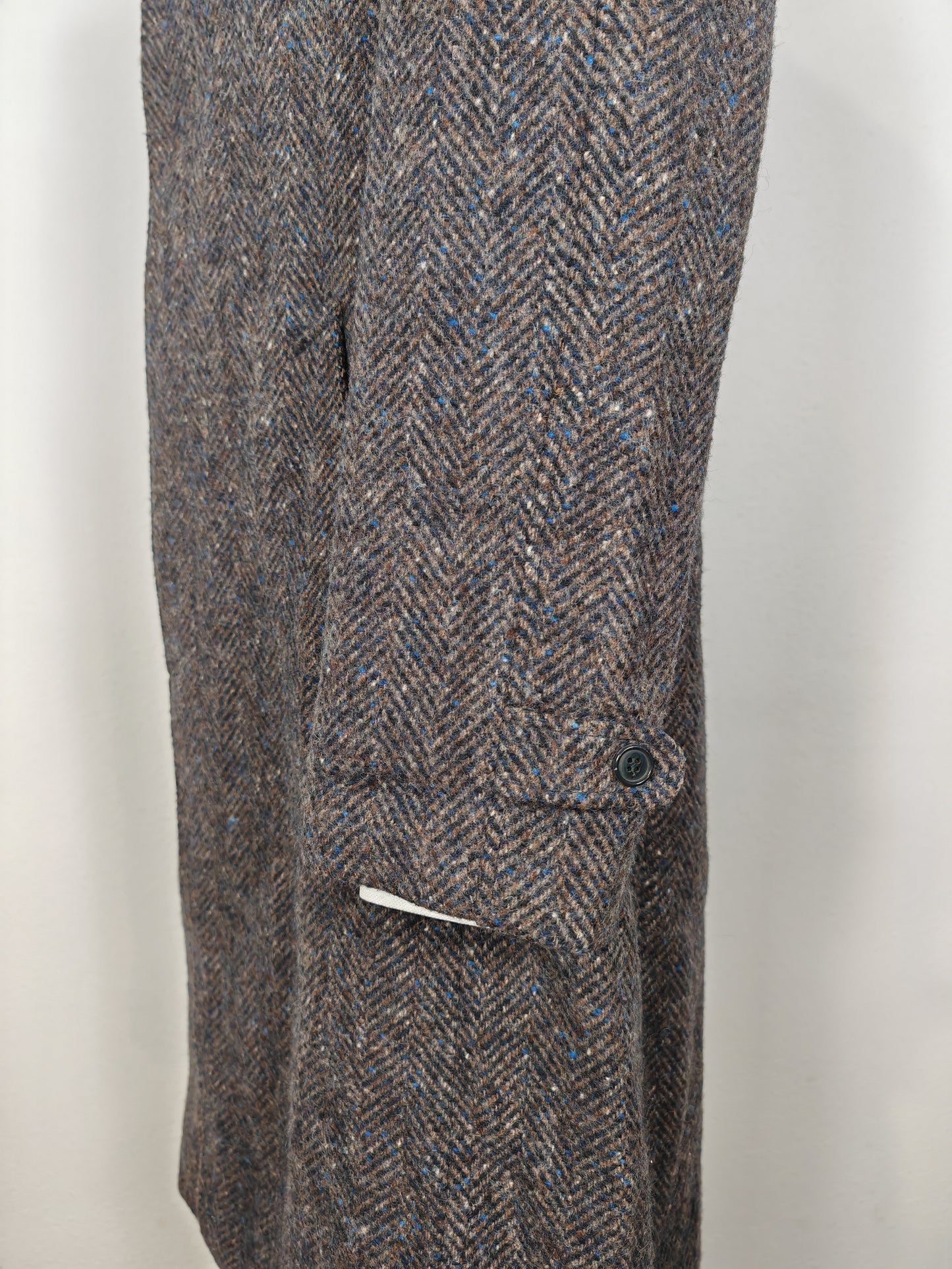 Cappotto raglan in tweed spinato anni '80 - tg. 46