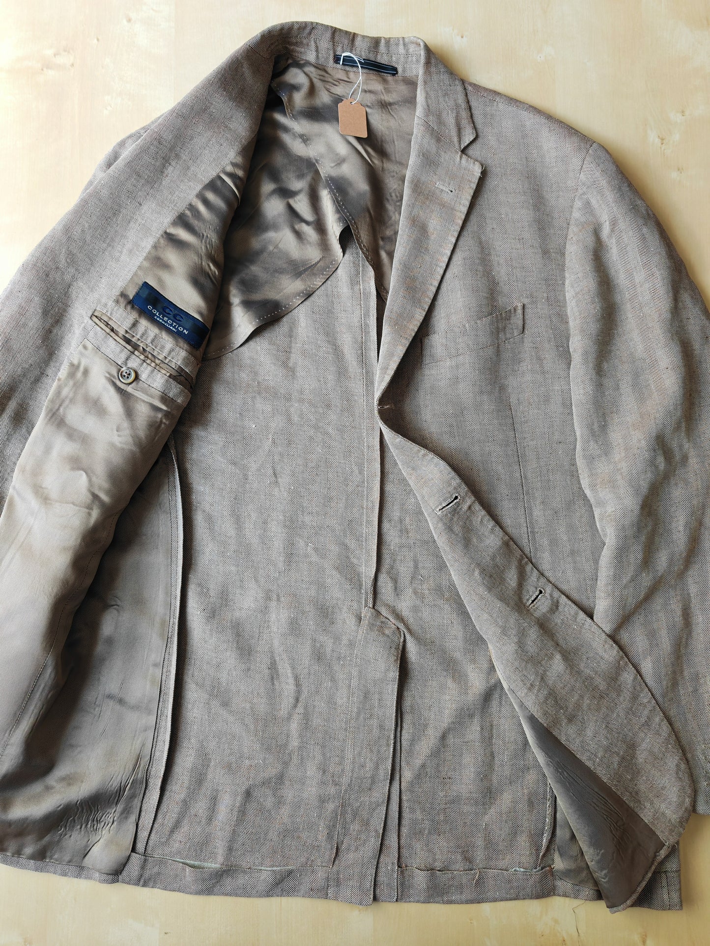 Giacca Corneliani 100% lino herringbone - tg. 50