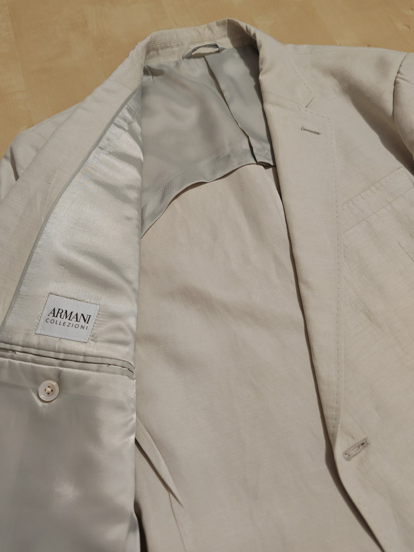 Giacca Armani Collezioni in seta e lino color avorio - tg. 52/54