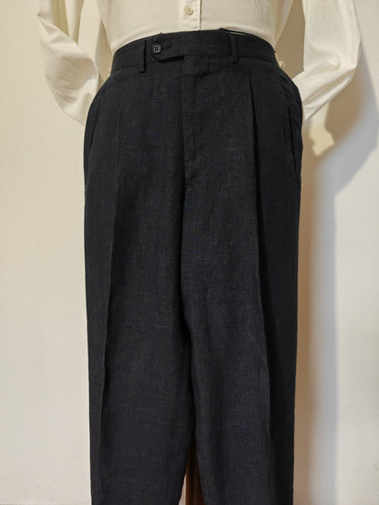 Blue suit, 100% linen - size 48